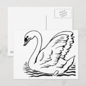 Graceful Swan Briefkaart (Voorkant / Achterkant)