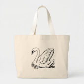 Graceful Swan Grote Tote Bag (Voorkant)