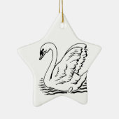 Graceful Swan Keramisch Ornament (Rechts)