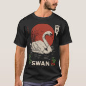 Graceful Swan Lake Serenity ontwerp T-shirt (Voorkant)