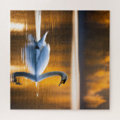 Graceful Swan op een meer Legpuzzel (Horizontaal)