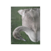Graceful Swan op het waternotebookscherm Notitieblok (Linkerzijde)