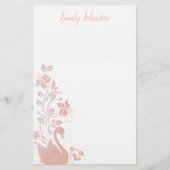 Graceful Swan Persoonlijke Stationery Briefpapier (Voorkant)