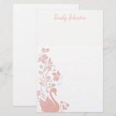 Graceful Swan Persoonlijke Stationery Briefpapier (Voorkant / Achterkant)
