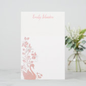 Graceful Swan Persoonlijke Stationery Briefpapier (Staand voorkant)
