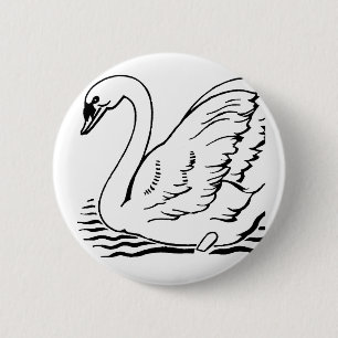 Graceful Swan Ronde Button 5,7 Cm