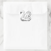 Graceful Swan Ronde Sticker (Tas)