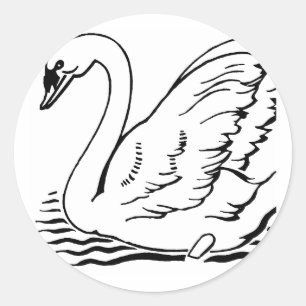 Graceful Swan Ronde Sticker