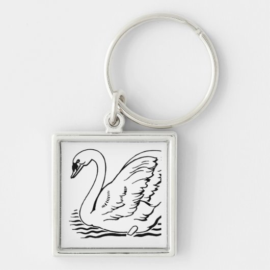 Graceful Swan Sleutelhanger (Voorkant)