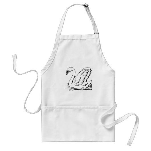 Graceful Swan Standaard Schort (Voorkant)