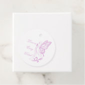 Graceful swan with butterfly wings bedankjes labels (In situ)