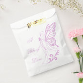 Graceful swan with butterfly wings bedankzakje (Gezegeld)