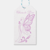 Graceful swan with butterfly wings cadeaulabel (Voorkant)