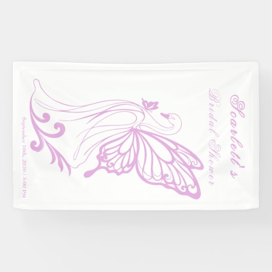 Graceful swan with butterfly wings spandoek (Horizontaal)