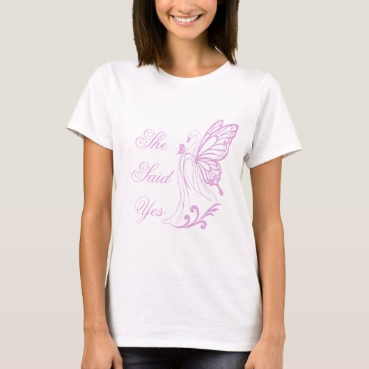 Graceful swan with butterfly wings t-shirt (Voorkant)