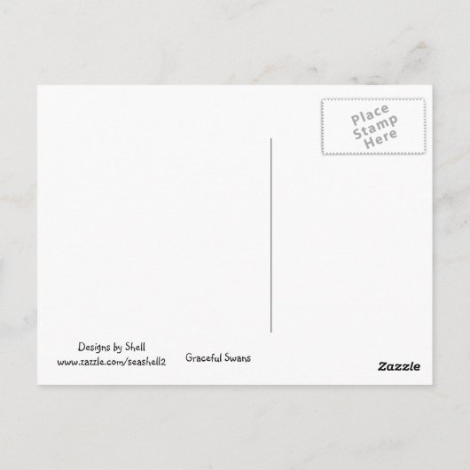 Graceful Swans Briefkaart (Achterkant)