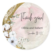 "Graceful & Tijdloos Dank u bruiloft gunst ronde