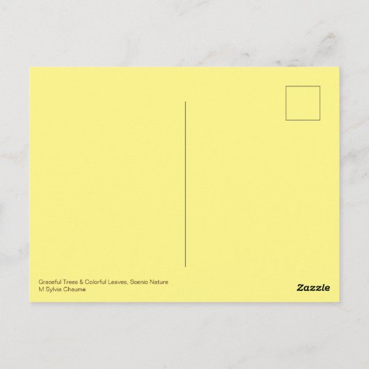 Graceful Trees Colorful Leaves Schilderachtig Natu Briefkaart (Achterkant)