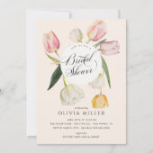 Graceful Tulips Baby shower Invitation Kaart (Voorkant)