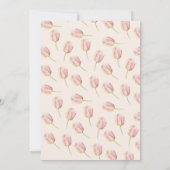 Graceful Tulips Baby shower Invitation Kaart (Achterkant)
