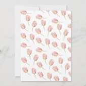 Graceful Tulips Baby shower Invitation Kaart (Achterkant)