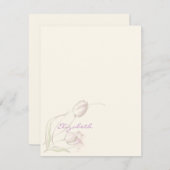 Graceful Tulips Personal Stationery Notitiekaartje (Voorkant / Achterkant)