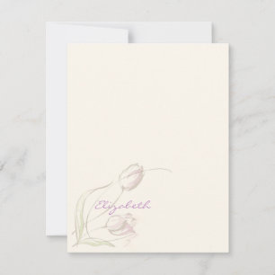 Graceful Tulips Personal Stationery Notitiekaartje