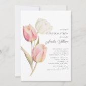 Graceful Tulpen Eerste Bevestiging Kaart (Voorkant)