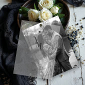 Graceful Vellum Transparency Elegant Black & White Uitnodigingen