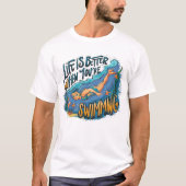 Graceful Water Dance beter als je zwemt T-shirt (Voorkant)