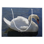 Graceful White Swan op Lake Foto Groot Cadeauzakje (Achterkant)