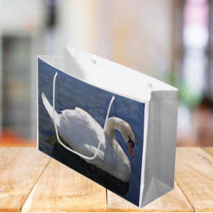 Graceful White Swan op Lake Foto Groot Cadeauzakje