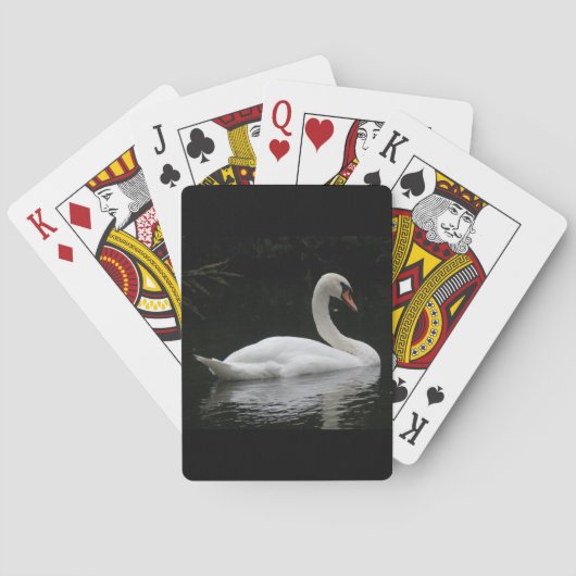 Graceful White Swan-speelkaarten Speelkaarten (Achterkant)