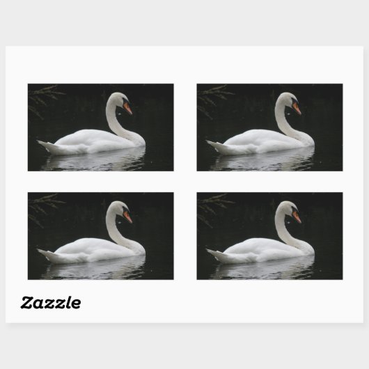 Graceful White Swan Stickers (Vel)