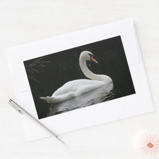 Graceful White Swan Stickers (Envelop)