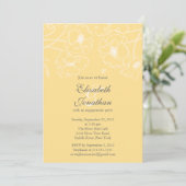 Graceful Yellow Poppy Floral Engagement Party Kaart (Staand voorkant)