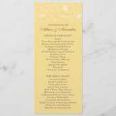 Graceful Yellow Poppy Floral Wedding Programme Programmakaart (Voorkant)