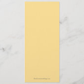 Graceful Yellow Poppy Floral Wedding Programme Programmakaart (Achterkant)