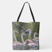 Graceful Young Swans Tote Bag (Achterkant)