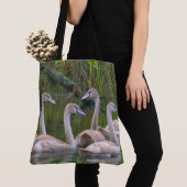 Graceful Young Swans Tote Bag (Dichtbij)