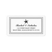 Graceful Zeester Zwart | Postadres Etiket (Voorkant)