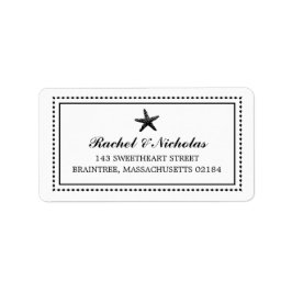 Graceful Zeester Zwart | Postadres Etiket