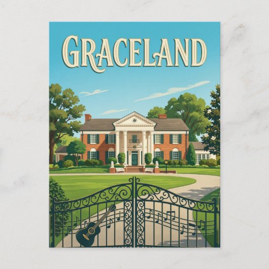 Graceland Briefkaart (Voorkant)
