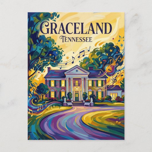 Graceland Tennessee Briefkaart (Voorkant)