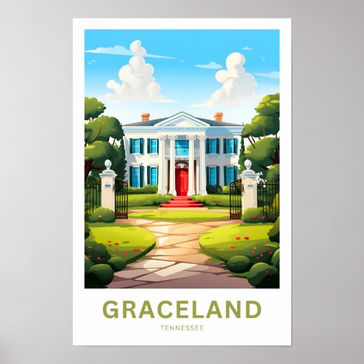 Graceland Tennessee Islands Reisprint Poster (Voorkant)