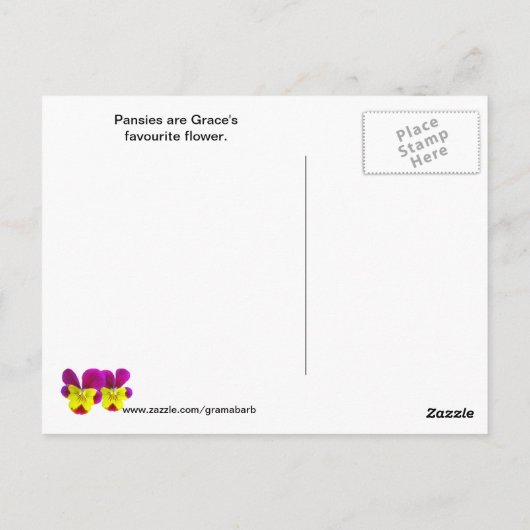 Grace's Chocolate Cake Postcard Briefkaart (Achterkant)