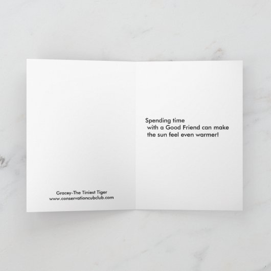 Gracey en het Slechte Zonnebaden van het Kat Kaart (Binnen)