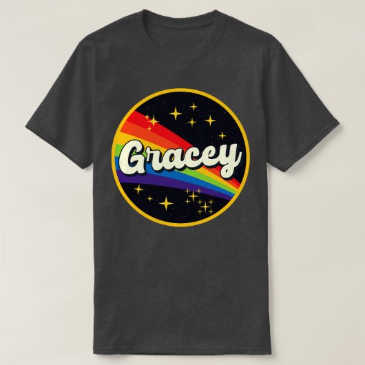 Gracey regenboog in ruimte stijl t-shirt (Design voorkant)