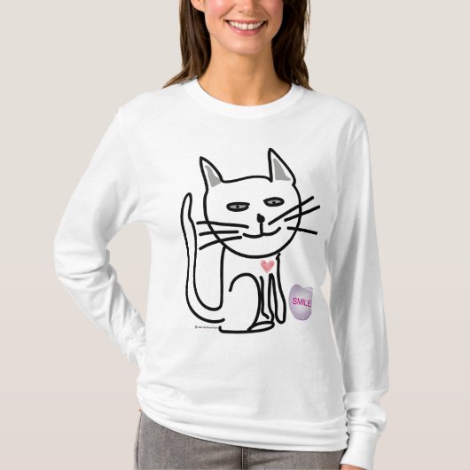 Graceys Valentijn Happy Cat copyright T-shirt (Voorkant)