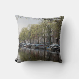Grachten in Amsterdam, Holland Kussen
